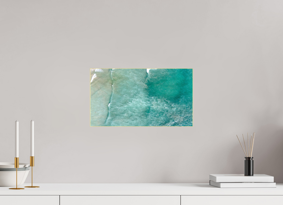 16 x 9″, Acrylic Print (Gold Slim Frame) Costa Rica Waves #1 - Nosara, Costa Rica