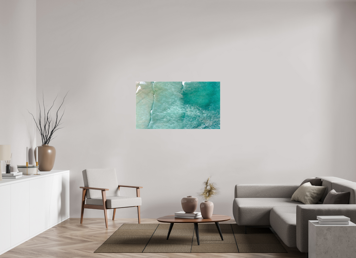 49 x 27.6″, Acrylic Print (Silver Slim Frame) Costa Rica Waves #1 - Nosara, Costa Rica