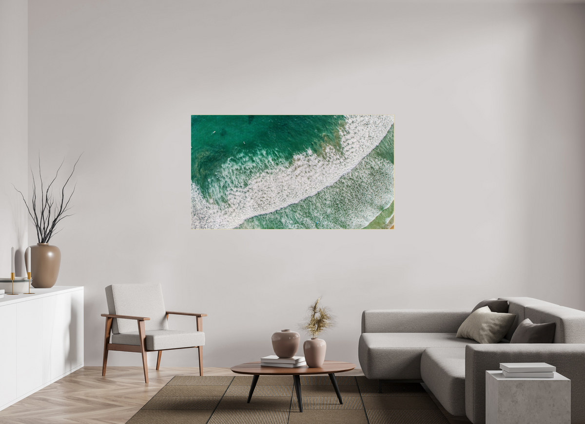 70 x 39.4″, Acrylic Print (Gold Slim Frame) Costa Rica Waves #2