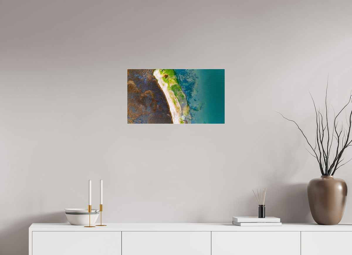 24 x 13.5″, Acrylic Print (Silver Slim Frame) The Green on the Water - Charleston, South Carolina