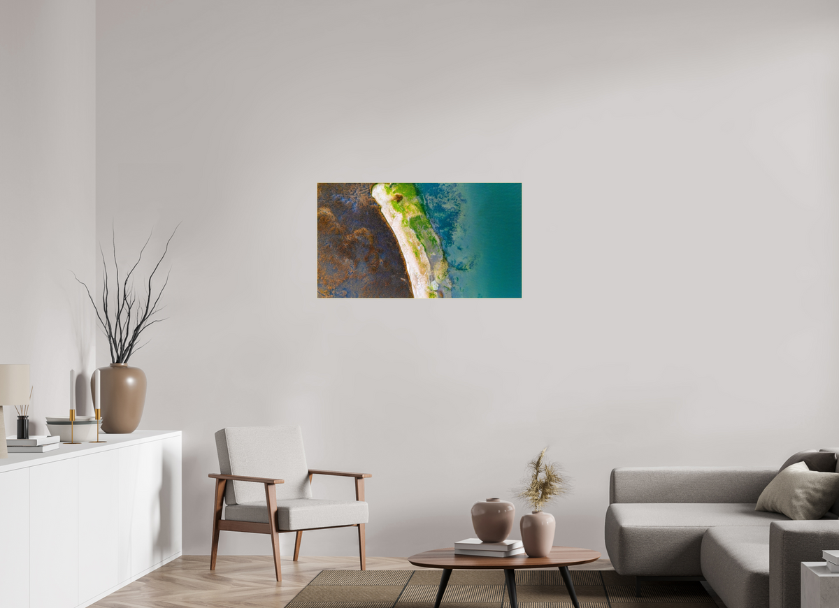 40 x 22.5″, Acrylic Print (Gold Slim Frame) The Green on the Water - Charleston, South Carolina
