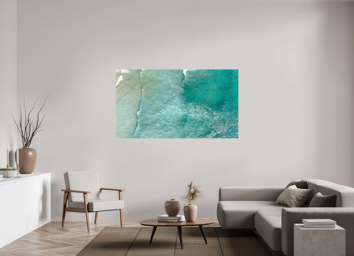 70 x 39.4″, Acrylic Print (Gold Slim Frame) Costa Rica Waves #1 - Nosara, Costa Rica