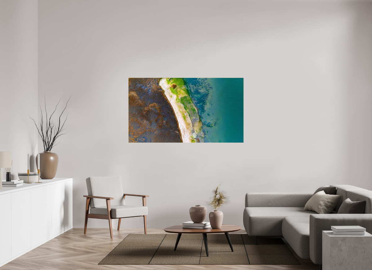 64 x 36″, Acrylic Print (Gold Slim Frame) The Green on the Water - Charleston, South Carolina