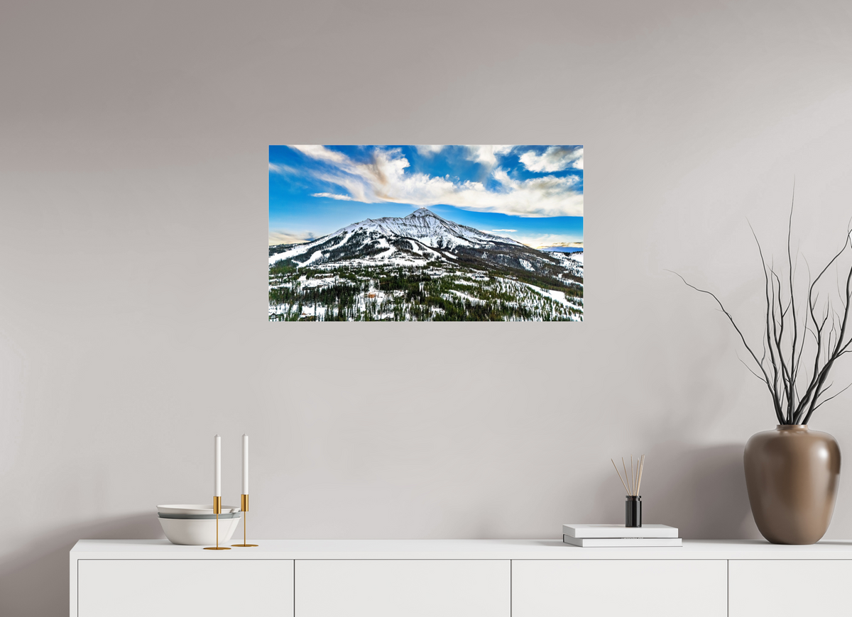 32 x 18″, Photo Print Under Acrylic Glass Mountain Views - Big Sky, Montana