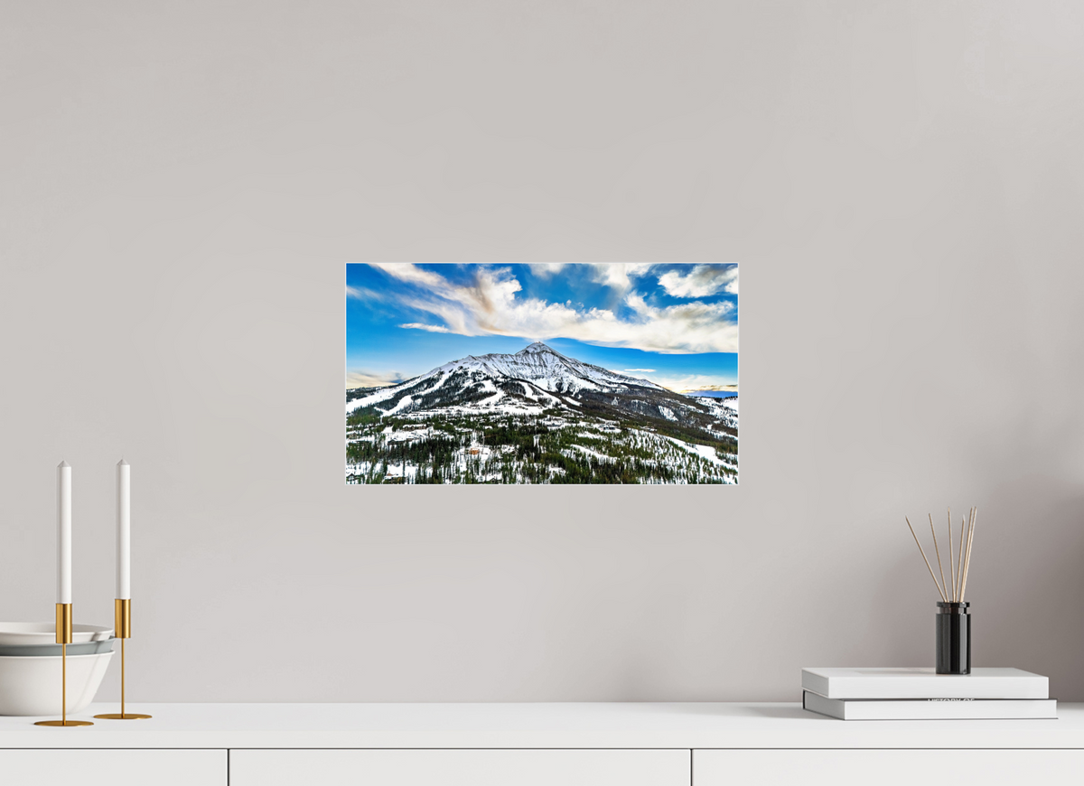 16 x 9″, Acrylic Print (Silver Slim Frame) Mountain Views - Big Sky, Montana