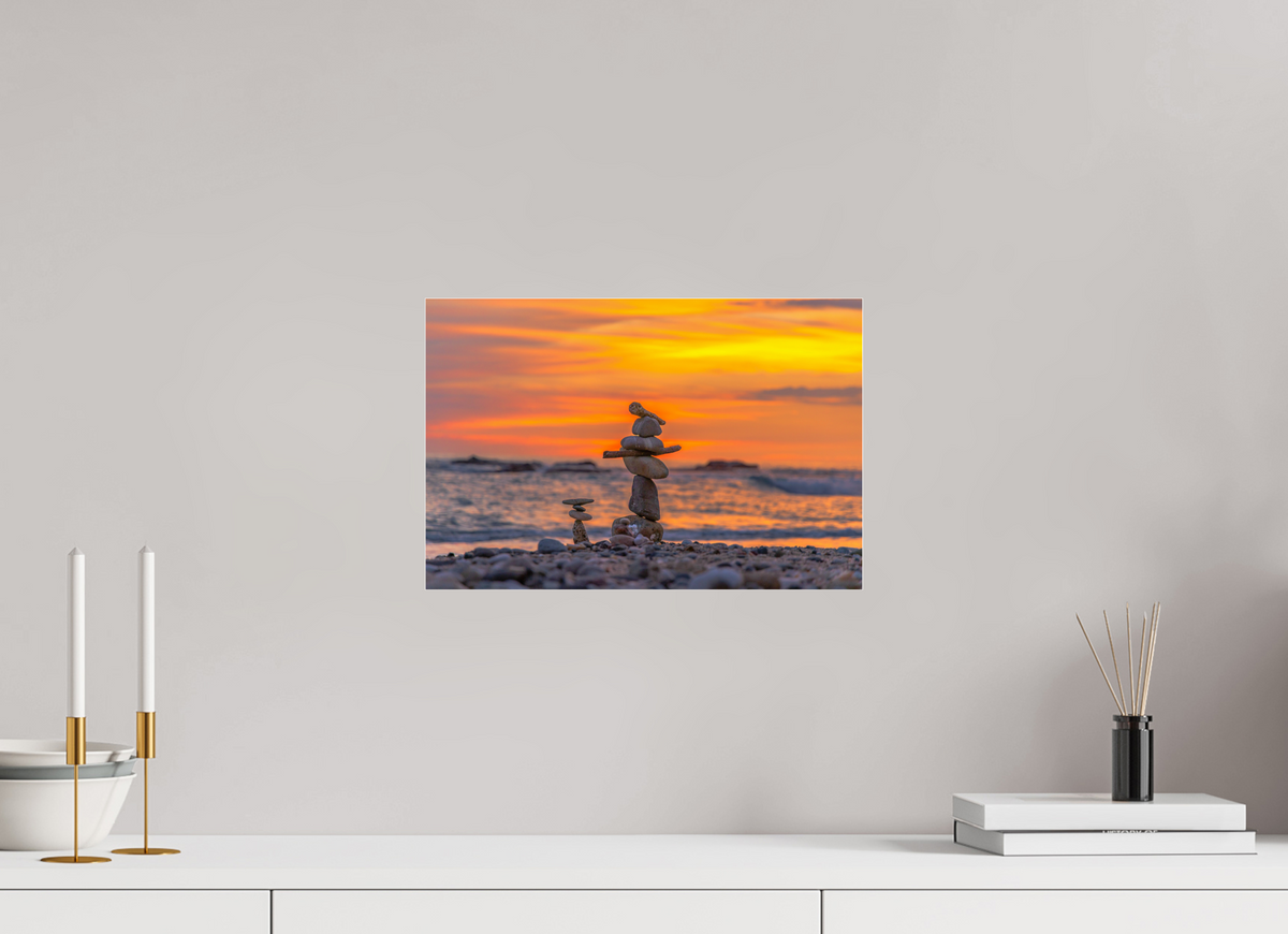 15 x 10″, Photo Print Under Acrylic Glass Rock Stack - Nosara, Costa Rica