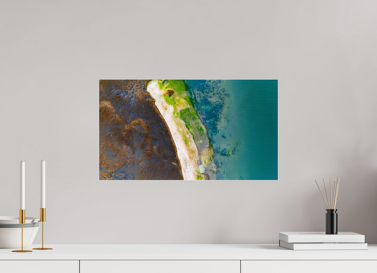 21″ x 11.8″, Acrylic Print (Silver Slim Frame) The Green on the Water - Charleston, South Carolina
