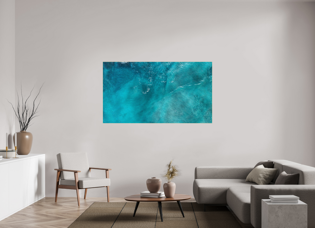70 x 39.4″, Acrylic Print (Gold Slim Frame) Blue Seas - Nosara, Costa Rica